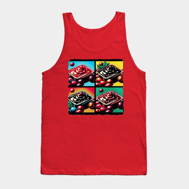 Cranberry Pop: A Vivid Artistic Take on a Holiday Classic Tank Top by PawPopArt